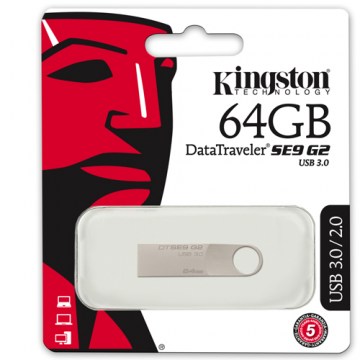 PEN DRIVE KINGSTON DATA TRAVELER SE9 G2 USB 3.0 - 64GB
